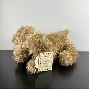 Russ Rare Heartcraft Fluppy Puppy Dog 11” Large Golden Brown Shaggy Plush NWT